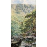 HARRY SUTTON PALMER (1854-1933) Lake District river landscape