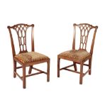 SET OF SIX GEORGE III DINING CHAIRS