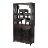 CHINESE HARDWOOD DISPLAY CABINET