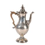 GEORGE III SILVER COFFEE POT