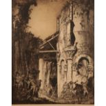 •SIR FRANK BRANGWYN (1867-1956) 'St Leonard's Abbey, near Tours'