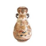 JAPANESE SATSUMA GARLIC MOUTH VASE