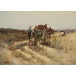 DOROTHY COX (1882-1940) Figures and a horse and cart on a rural path