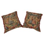 PAIR OF TAPESTRY CUSHIONS