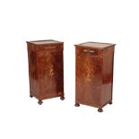 PAIR OF FRENCH MAHOGANY EMPIRE SIDE CABINETS