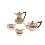 FOUR-PIECE SILVER TEA SET