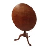 GEORGE III MAHOGANY TILT-TOP TRIPOD OCCASIONAL TABLE