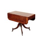 REGENCY MAHOGANY AND KINGWOOD BANDED PEMBROKE TABLE