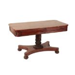 GEORGE III MAHOGANY LIBRARY TABLE