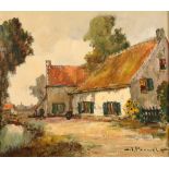 •HENRI JOSEPH PAUWELS (1903-1983) View of cottages