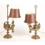 PAIR BRASS TABLE LAMPS