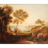 ATTRIBUTED TO ANTHONY VANDYKE COPLEY FIELDING (1787-1855) Extensive open landscape with figures