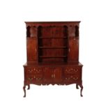 GEORGE III OAK AND MAHOGANY CROSSBANDED DRESSER