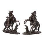 AFTER GUILLAUME COUSTOU (1677-1746) Pair of Marley Horses