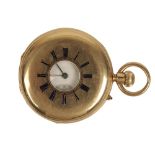 JOHN WALKER OF LONDON: AN 18CT GOLD HALF-HUNTER POCKET WATCH