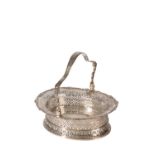 GEORGE II SILVER SWING-HANDLED CAKE BASKET