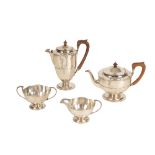 MATCHED SILVER FOUR-PIECE TEA SET