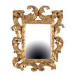 GEORGE III STYLE GILTWOOD AND GESSO WALL MIRROR