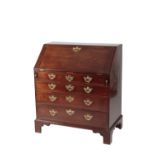 GEORGE III MAHOGANY BUREAU