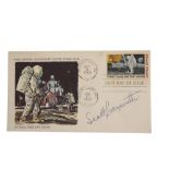 A Scott Carpenter signed 'First Man On The Moon' First Day stamp cover.