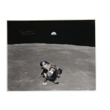 A superb photograph showing the Apollo II Lunar Module