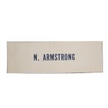 Neil Armstrong, an Apollo beta cloth name tag (flight spare) 'N. ARMSTRONG'
