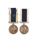 TWO ELIZABETH 2ND NAVAL LONG SERVICE GOOD CONDUCT MEDALS