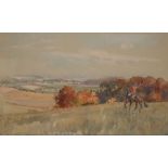 LIONEL EDWARDS (1878-1966) 'A HALLOA FROM THE HILL - THE HURSLEY'