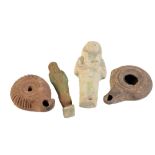 EGYPTIAN FAIENCE SHABTI FIGURE