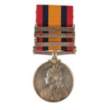 THREE BAR QUEENS SOUTH AFRICA MEDAL TO 3100 PTE B GROVES BERKSHIRE REGIMENT