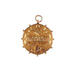 BRITISH ARTS AND CRAFTS 9CT GOLD MEDALLION PENDANT