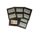 COLLECTION OF BANK OF ENGLAND ONE POUND NOTES