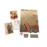 MEMORIAL SCROLL AND MEDALS TO GERMAN ARMY CORPORAL KARL HAY