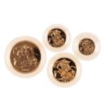 SET OF ELIZABETH II GOLD COMMEMORATIVE COINS