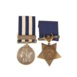 EGYPT MEDAL & KHEDIVES STAR TO 706 PTE W KENNEDY HIGHLAND LIGHT INFANTRY