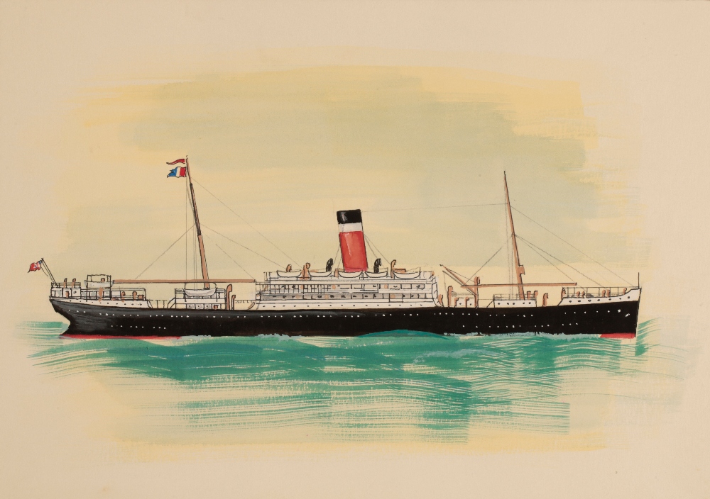 J LEGGATT: TWO WATERCOLOUR DESIGNS FOR SHIPS DOLLS - Image 4 of 4