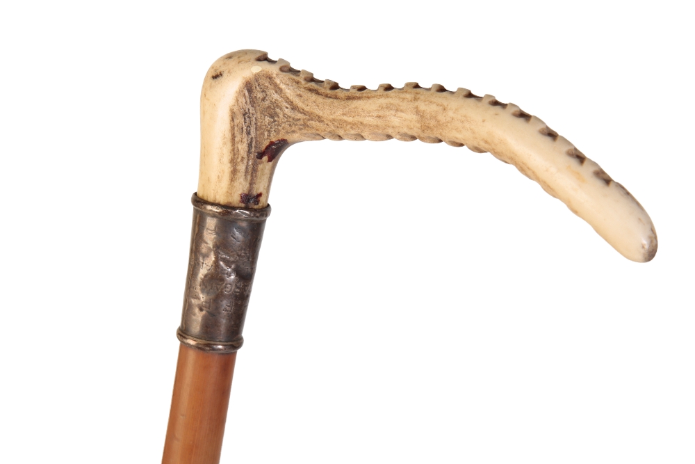 GENTLEMAN'S ANTLER HANDLE HUNTING CROP - Image 2 of 2