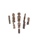 ASSORTED CARVED WOOD FIGURES