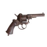 BELGIAN PROOF PIN FIRE REVOLVER