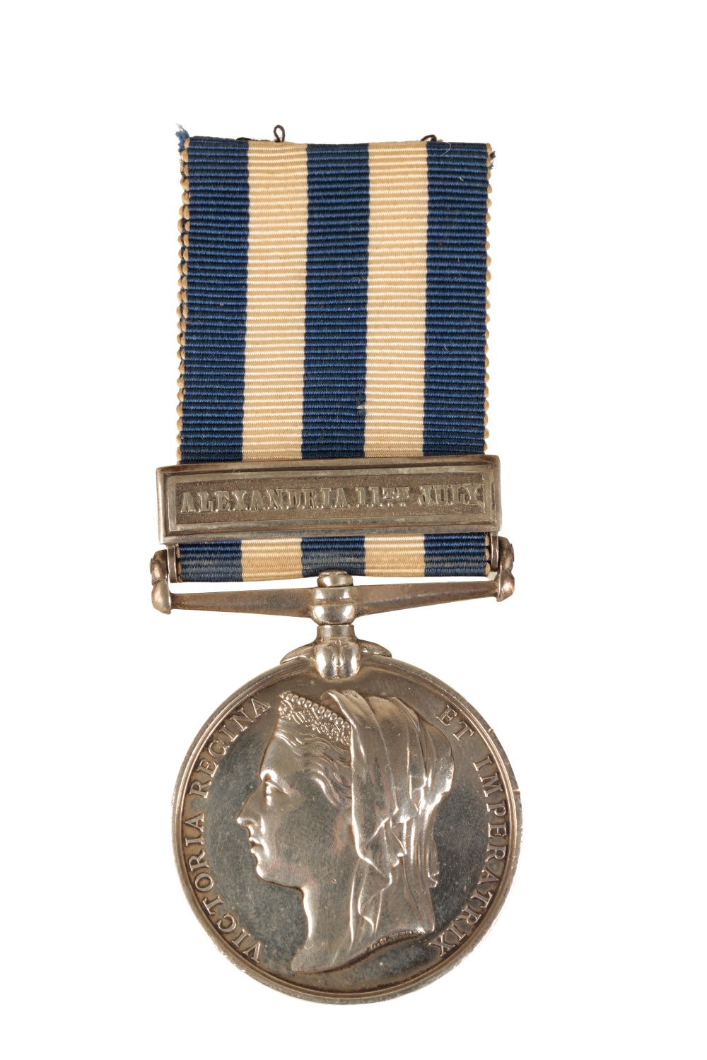 EGYPT MEDAL 1882 BAR ALEXANDRIA 11TH JULY - TO P. MCKINNON OF HMS MONARCH