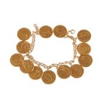 COINS: GOLD BRACELET