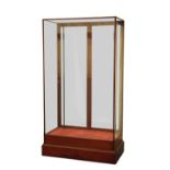 LARGE MAHOGANY FRAMED AND GLASS VITRINE