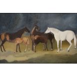 •ANNIE FREUD (b. 1948) 'Horses at Night - After George Stubbs'