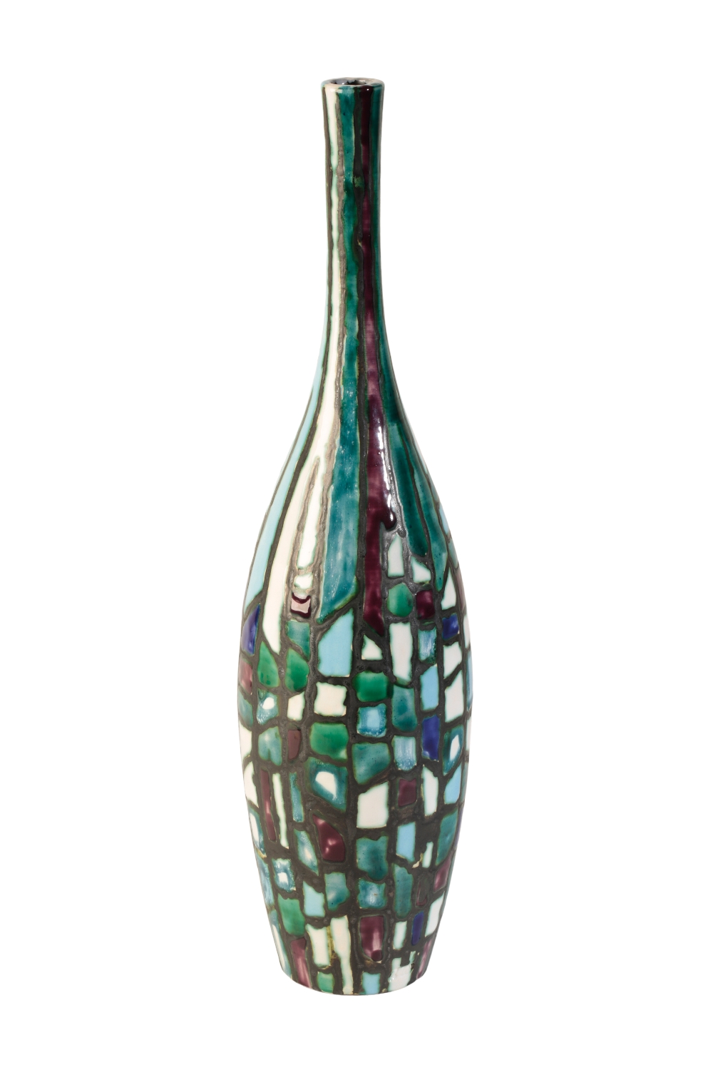 TONY MORRIS FOR POOLE POTTERY: A STUDIO "CLUB" SHAPE VASE