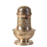 OMAR RAMSDEN & ALWYN CARR: AN EDWARDIAN ARTS AND CRAFTS SILVER PEPPER POT