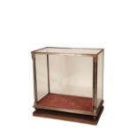 EARLY 20TH CENTURY METAL FRAMED SHOP DISPLAY GLASS VITRINE