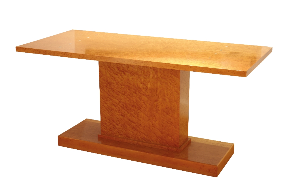 ART DECO BIRDS EYE MAPLE CONSOLE TABLE