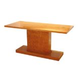 ART DECO BIRDS EYE MAPLE CONSOLE TABLE