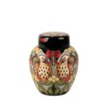 MOORCROFT: A "Mistle Thrush" numbered edition ginger jar and cover