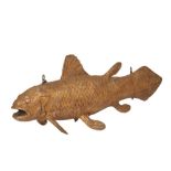 LARGE PAINTED GILT FIBREGLASS CARP SHOP ADVERTISING SIGN